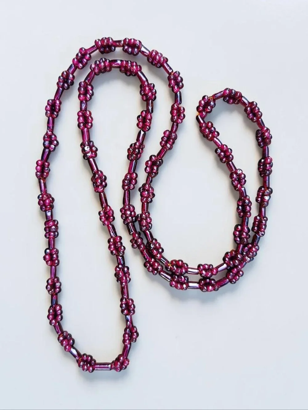 Vintage Bohemian Garnet Necklace